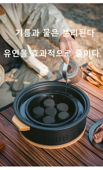 Naturehike Cool Camping Gear Outdoor Barbecue Griddle Round Tabletop Barbecue Grill Portable Carbon Stove Charcoal Grill Stove