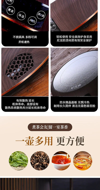 High Borosilicate Glass Teapot Thickened Filter Integrated Steaming and Boiling Teapot High-capacity Home Kung Fu Tea Set