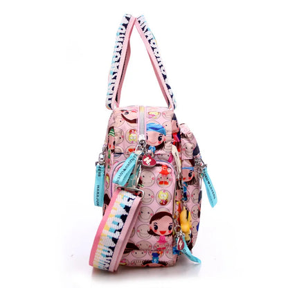 New Woman Cowboy Bag Candy Color Cute Shoulder Bag Girl Harajuku Baby Handbag 2026 Multi-functional Oxford Cloth Messenger Bag