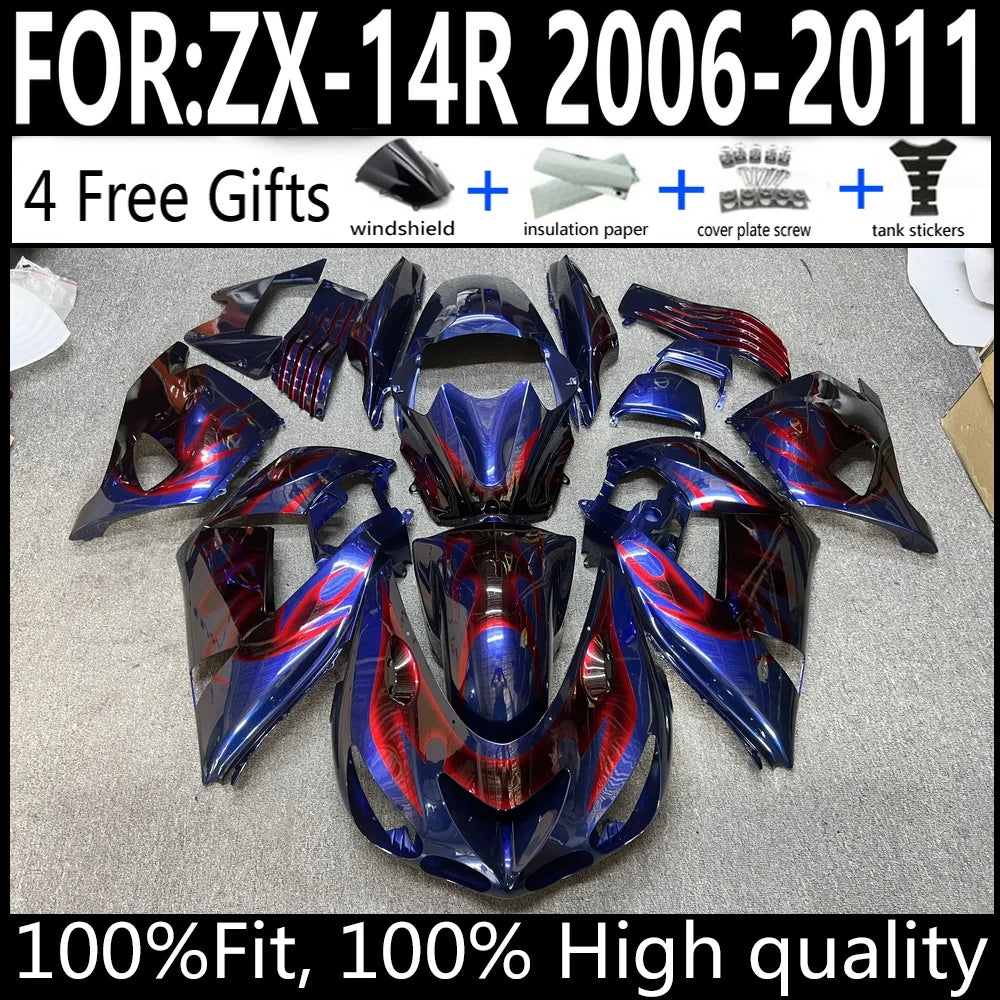 Kawasaki ZX-14R 06 07 08 09 10 11 ZX14R 2006-2011 Motorcycle Fairings Kit ABS Plastic Body Work Cowling Set Full Body