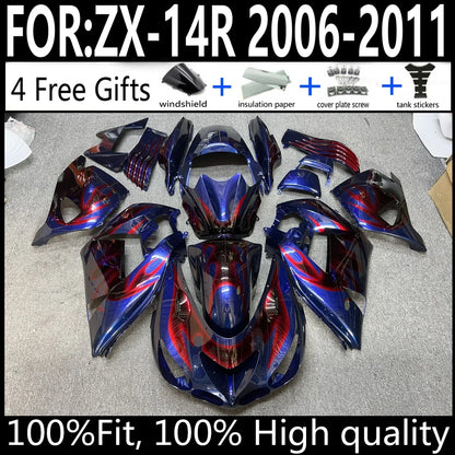 Kawasaki ZX-14R 06 07 08 09 10 11 ZX14R 2006-2011 Motorcycle Fairings Kit ABS Plastic Body Work Cowling Set Full Body