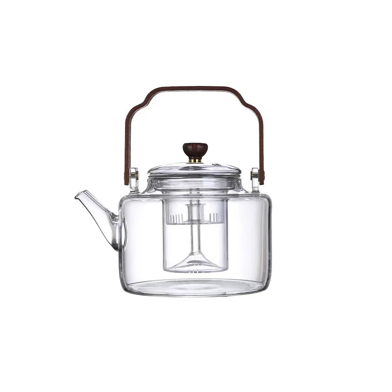 High Borosilicate Glass Teapot Thickened Filter Integrated Steaming and Boiling Teapot High-capacity Home Kung Fu Tea Set