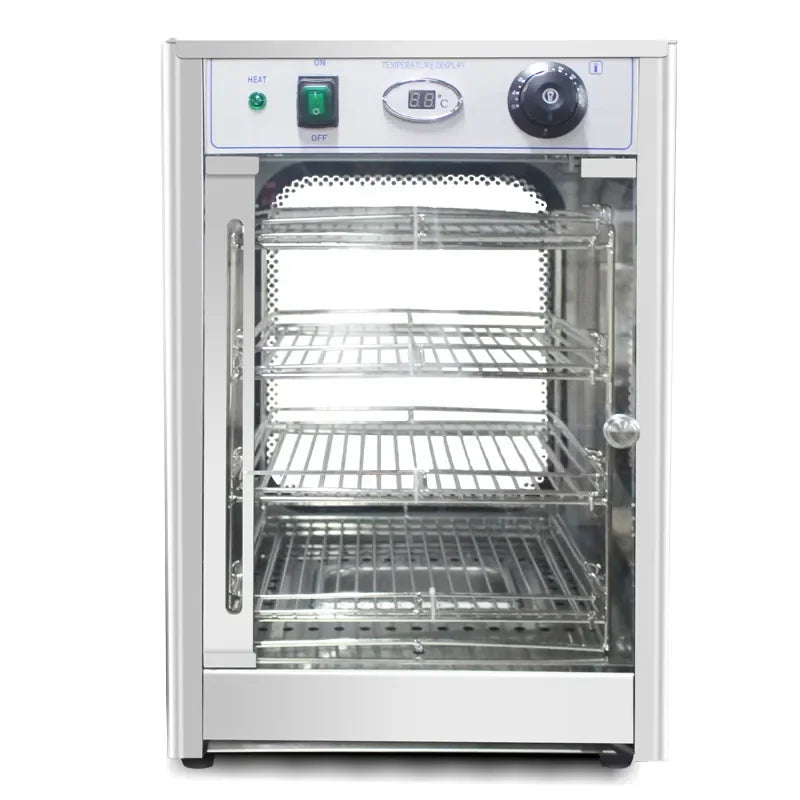 4 Layers Commercial 800W Stainless Steel Pizza Warmer  Display Showcase Hot Food Display Patty Warmer