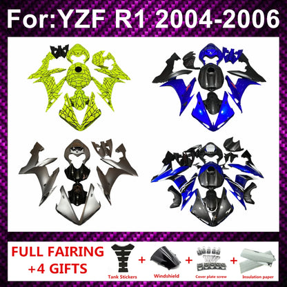 Motorcycle Fairing Kit ABS Plastic Body Injection Fairings Bodywork Bodykits For  R1 YZF1000 YZFR1 YZF-R1 2004 2005 2006