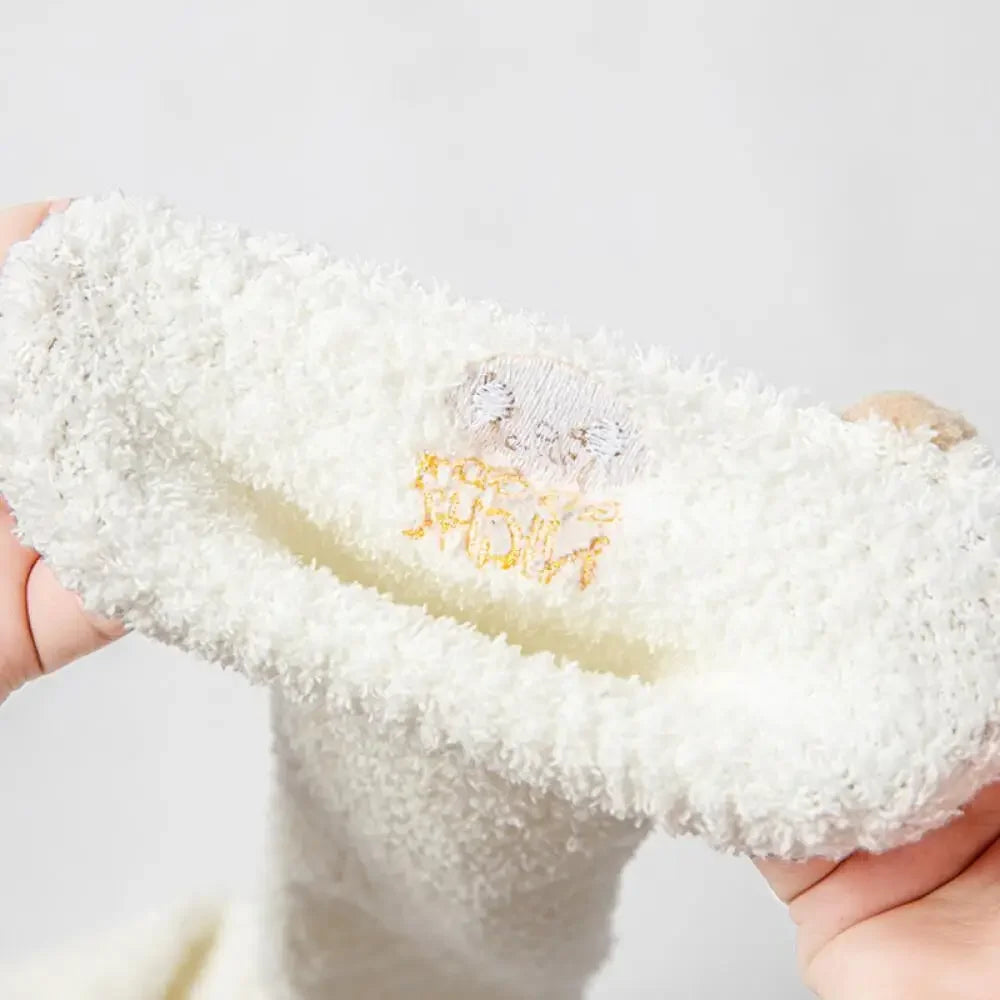 Snug Fleece Over Knee Socks Plush Cozy Winter Fall Sweet Long Female Hosiery Soft Fuzzy Leg Covers Floor Wear2024 New Bulk Deal