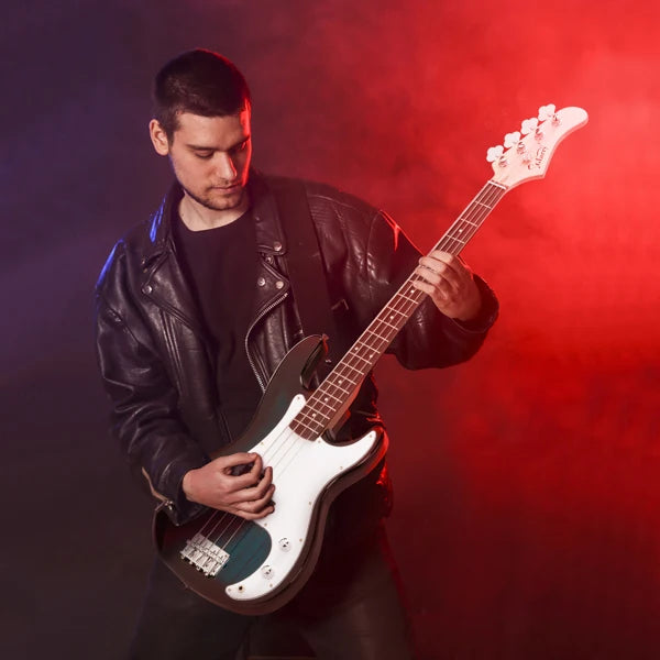 Electric Bass Guitar 4 Strings 20 Frets Electric Bass Set Electric Bass with Belt Cable and Wrench Tool