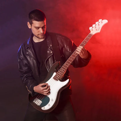 Electric Bass Guitar 4 Strings 20 Frets Electric Bass Set Electric Bass with Belt Cable and Wrench Tool