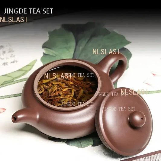 Chinese Yixing Purple Clay Teapot Large-capacity Antique Pot Handmade Xishi Tea Pot Tradition Tea Set Household Drinkware
