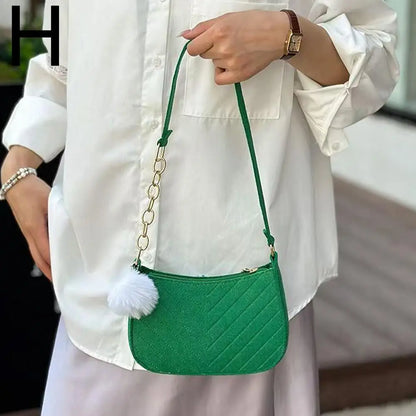 Mini Women Shoulder Bags Fashion Felt Women's Bag Design Advanced Underarm Handbags Mini Saddle Bag