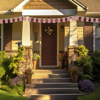 Union Jack Party 14x21cm20pcs  UK United Kingdom British FlagHanging Triangle String Jubilee Decorations Pennant Kingdom Flags B