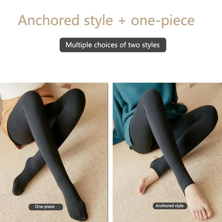 Women Thermal Pantyhose for Winter Warm Leggings Panty Polar Skin Black Effect Stockings Thermal Women Sock Fleece Lined Tights