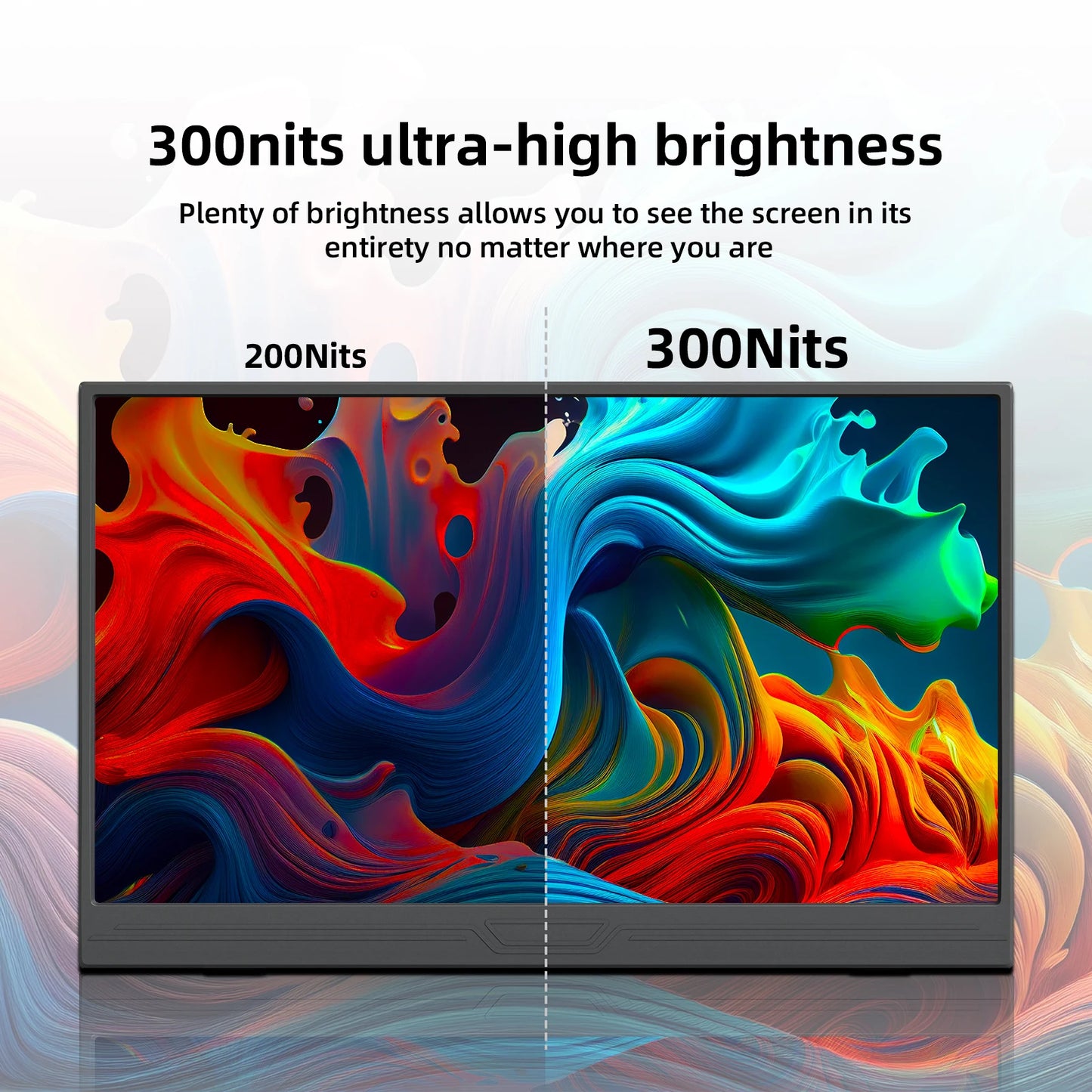 ZSUS 3840*2160 13-inch 4K Portable Monitor 60HZ For Laptop XBox PS4 / 5 Switch TV Box Cell Phone PC Extension Mobile
