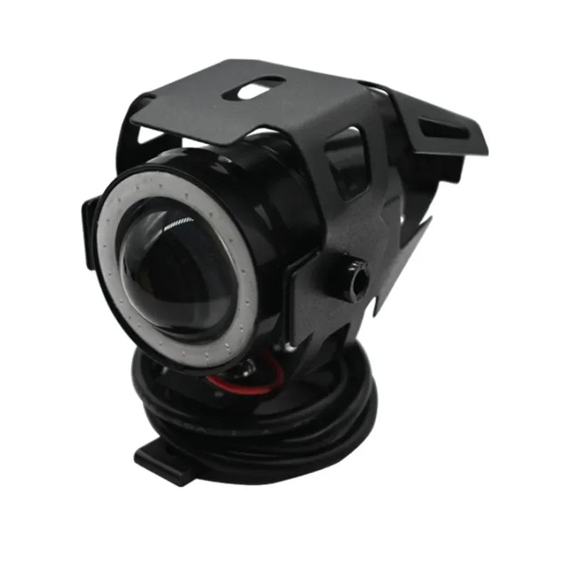 Super Bright Mini LED Motorcycle Headlight Work Light Angel Eye Headlamp Fog Spotlights Driving Lamp with ON/OFF Switch