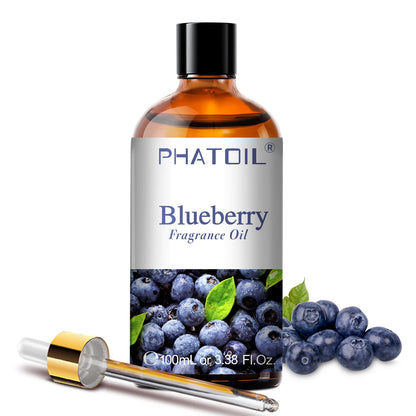 PHATOIL 100ml Aromatherapy Fragrance Oil with Glass Dropper Lime Coconut Strawberry Cherry Watermelon Lemon Mango Aroma Oils