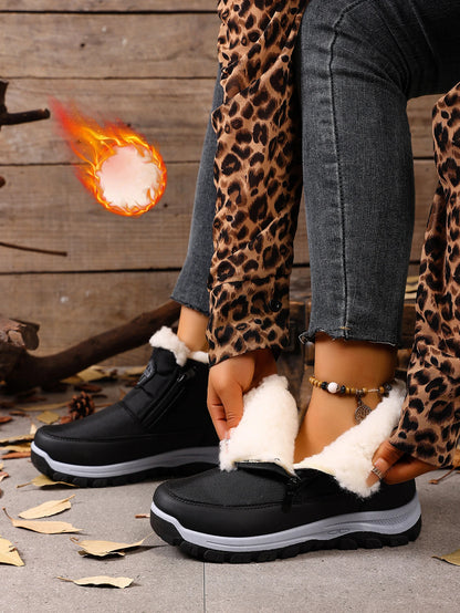 Women's cotton shoes for winter 2025 outdoor leisure anti-cold and warm skid-proof and wear-resistant sole free shoes for women