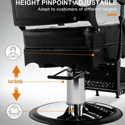 Artist Hand Barber Chair, Hair Salon Chair, Heavy Duty Barber Chair for Barbershop, Tattoo Massage, Beauty Spa,Customized
