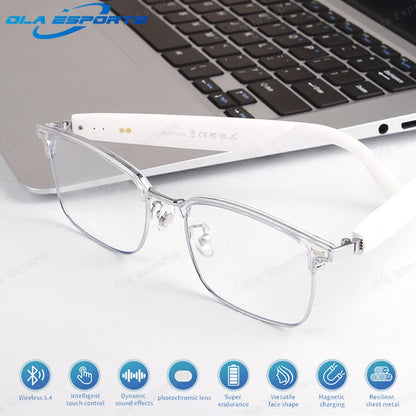 Ola Esporte Bluetooth Smart Glasses Automatic Adjustment AI Voice Music Eyewear Waterproof Call Eyeglass For Anti-blue Light New