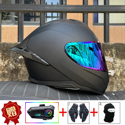 LVS motorcycle helmet men's and women's full face helmet double lens racing helmet DOT certification casco moto