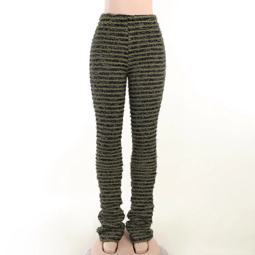 Color Block Stripes Pants Women High Waist Loose Sweatpants Women's Bodycon All-match Summer Trouseres For Female 2023