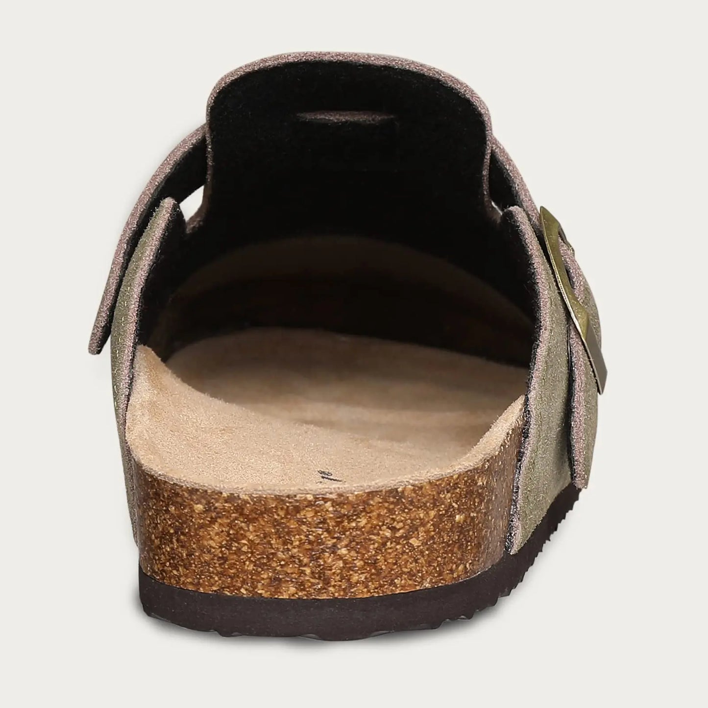 Kidmi New Cow Suede Women's Potato Shoes With Adjustable Strap Cork Insole Mules Outdoor Unisex Clogs Slippers With Arch Support
