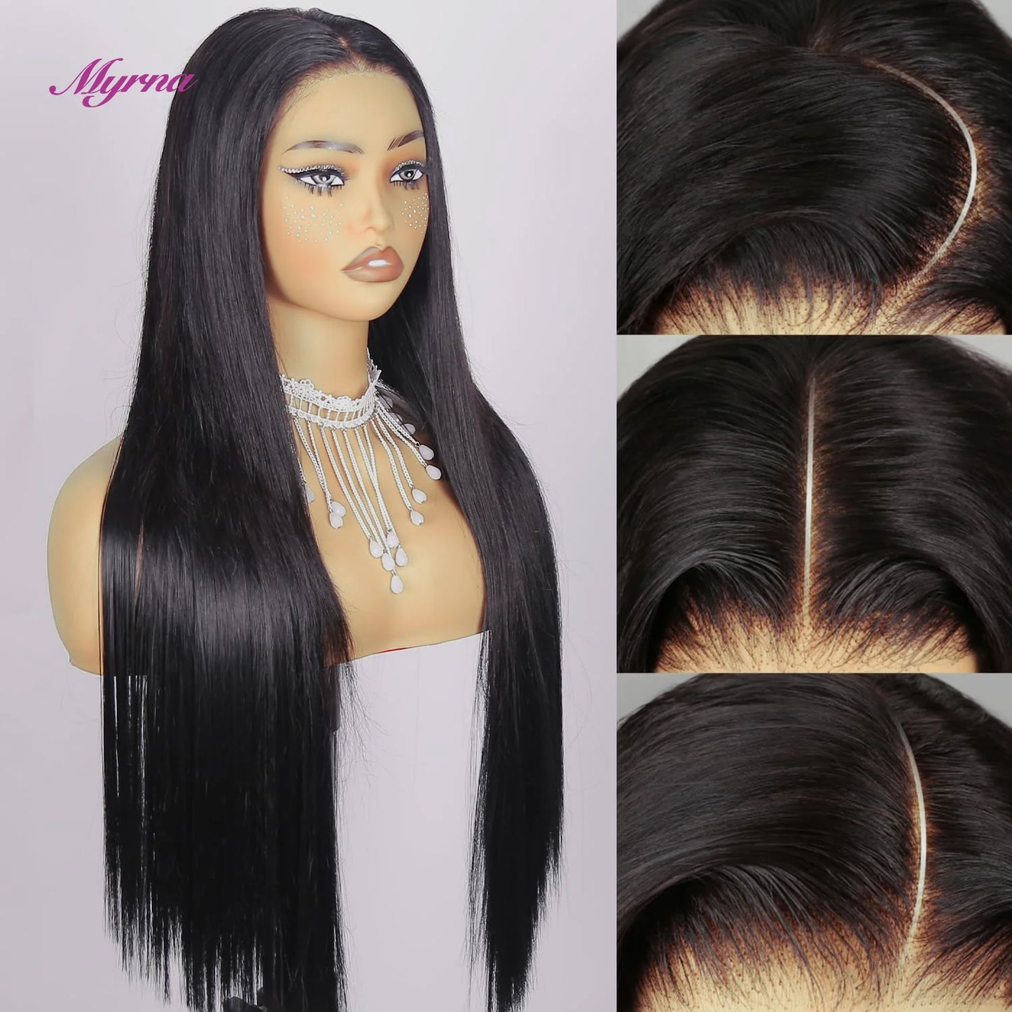 300% 13x6 HD Lace Frontal Wig 100% Raw Human Hair Straight Lace Front Wig 30 36 Inch 5x5 HD Lace Glueless Wig No Glue Human Hair