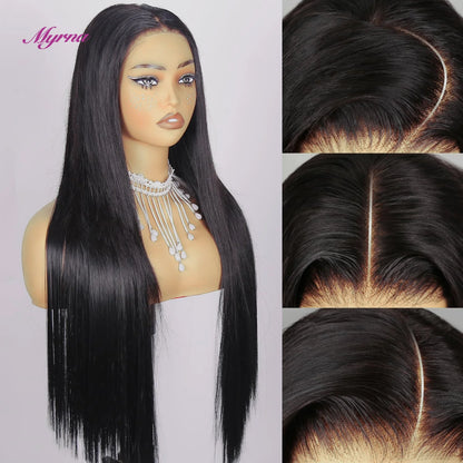 300% 13x6 HD Lace Frontal Wig 100% Raw Human Hair Straight Lace Front Wig 30 36 Inch 5x5 HD Lace Glueless Wig No Glue Human Hair