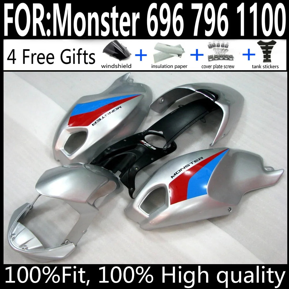 Ducati Monster 696 796 1100 Motorcycle Fairings Kit ABS Plastic Body Work Tank Cover Seat Cowl Full Set