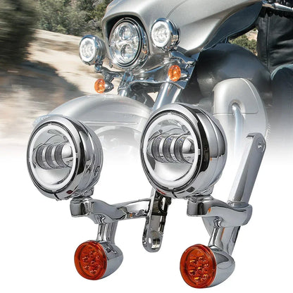 for Harl-ey Auxiliary Lighting Auxiliary Lighting Brackets Fog Light for Ha-rley Cvo Street Glide Flhx 2006-2020 Frame Parts