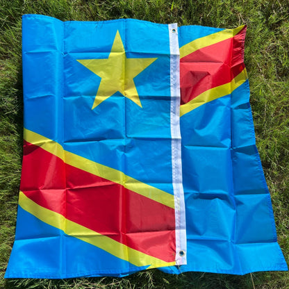 CZY  Congo flag 90X150cm Congo Democratic Republic of the Congo flag Banner National flag Home Decoration flags