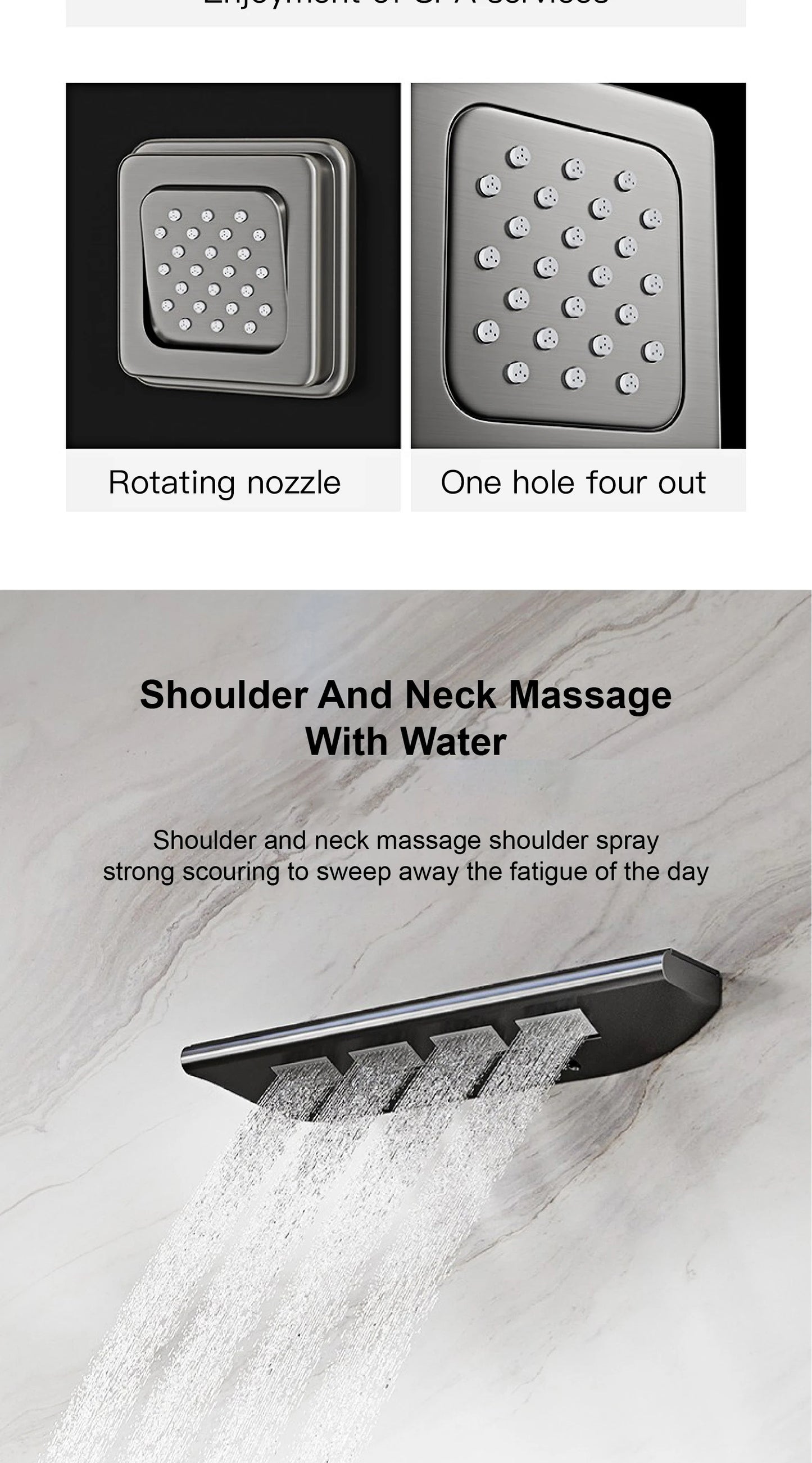 Ceiling Mounted LED Digital Display Thermostatic Shower System.Embedded waterfall style brass bathroom mixer for hot&cold water