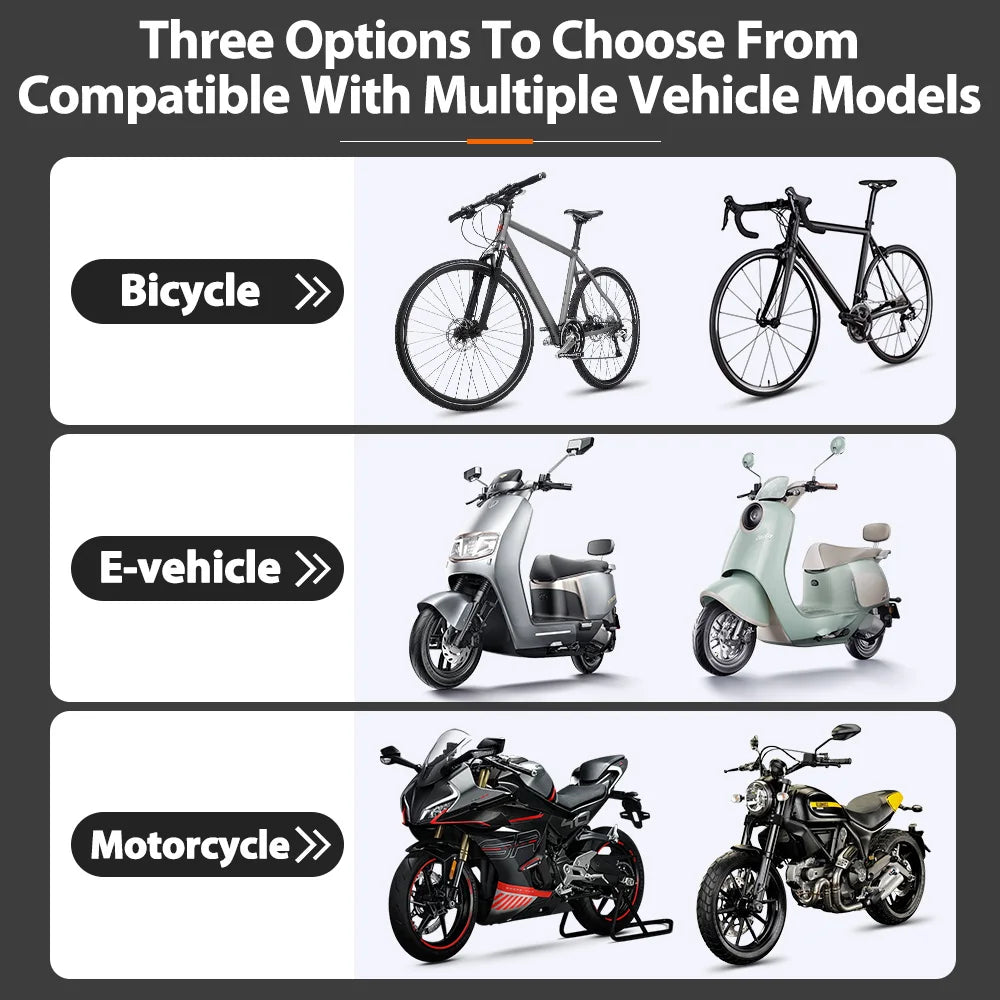 New Motorcycle Phone Holder Universal Alloy Shock-Absorbing Motos Bike Handlebar Navigation Bracket 360° Rotary Adjustable Stand