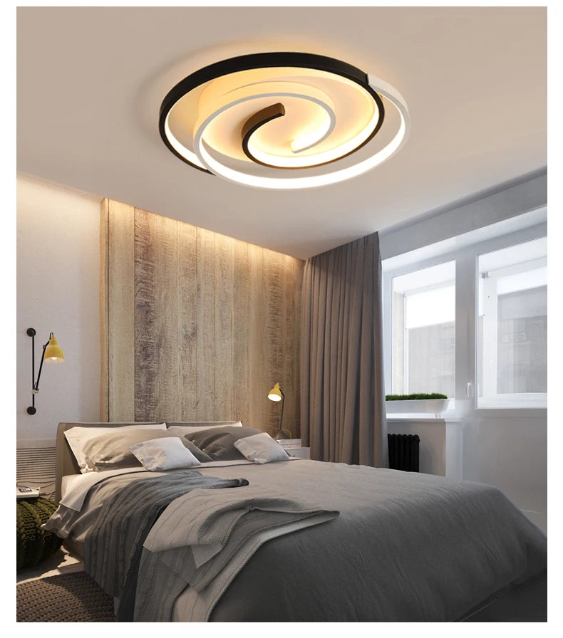 220V 230V Household LED Ceiling Lights Modern Living Room Bedroom Ceiling Light 40/50cm Simple Ceiling Lamp Low Floor Lighting