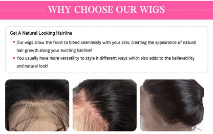 HD Transparent 13x4 13x6 Body Wave Lace Front Wig Pre Plucked 360 Lace Frontal Wig Human Hair Wigs For Women 7x6 Wig 200 Density