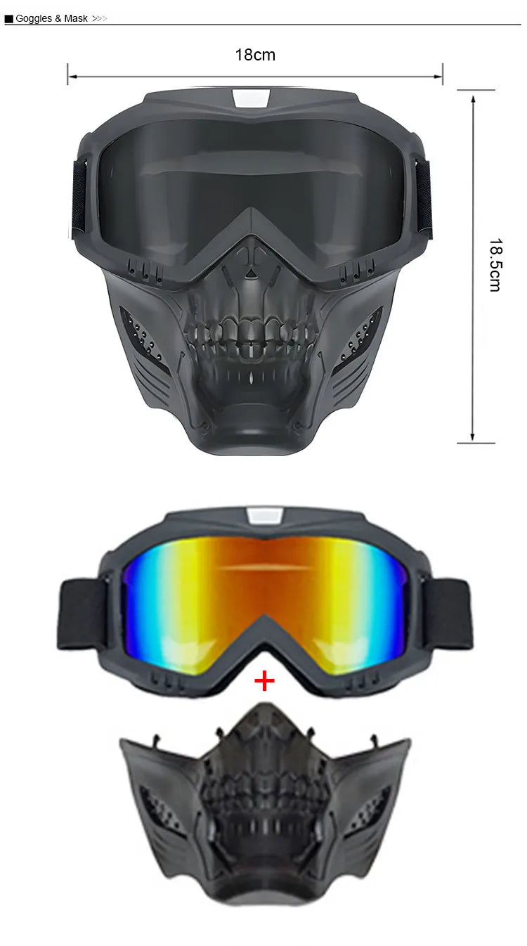 Windproof Motorcycle Goggles Mask Explosion Proof Dirt Bike Motocross CS War Game Paintball Hunting Tactical Mask