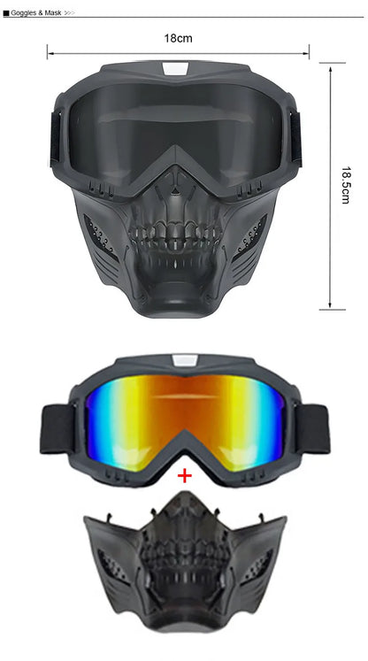 Windproof Motorcycle Goggles Mask Explosion Proof Dirt Bike Motocross CS War Game Paintball Hunting Tactical Mask