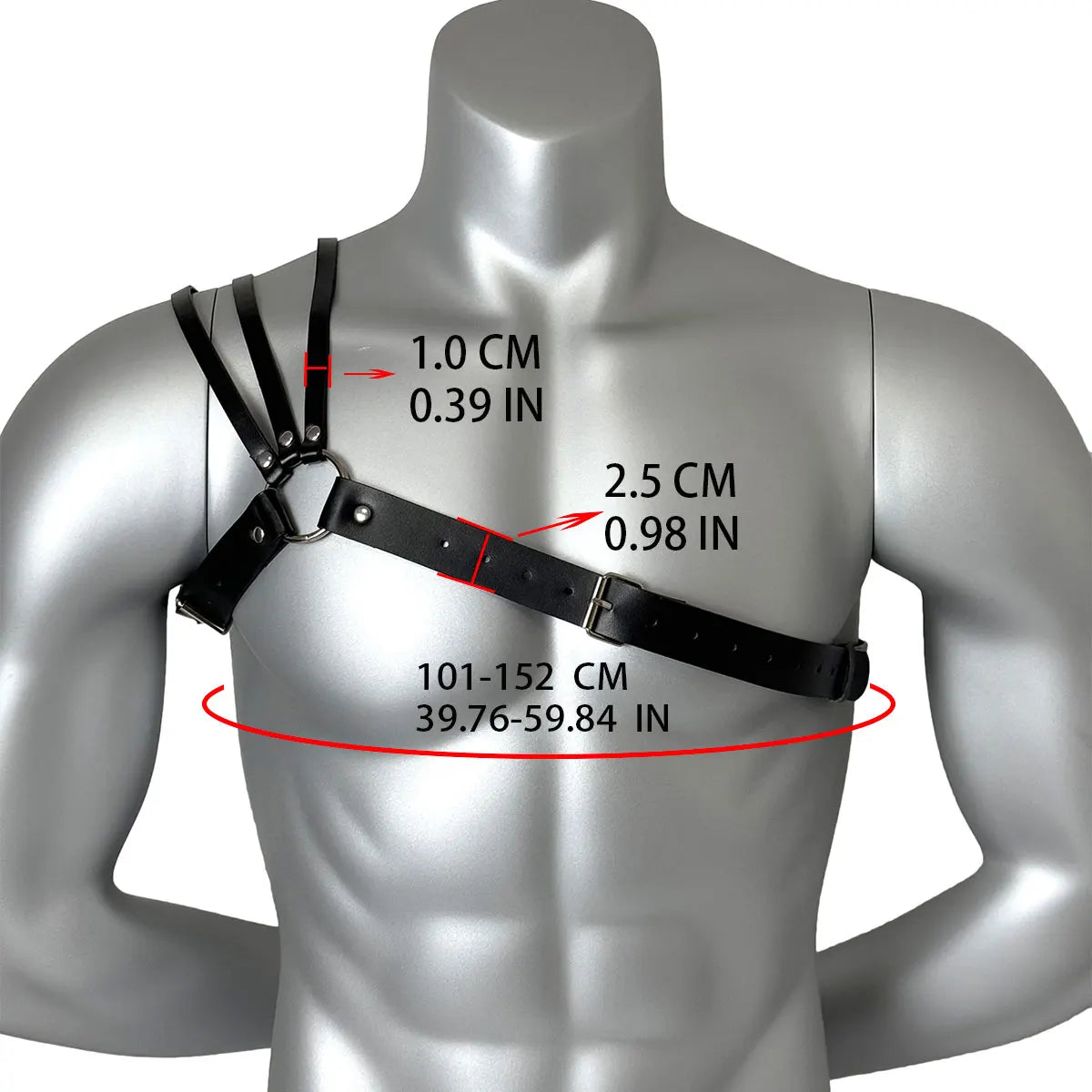 Sexy Men Harness Leather Chest Harness Belt Metal Rivets Fetish Gay Adjustable Belt Punk Rave Erotic Fetish Clothing Accessorie