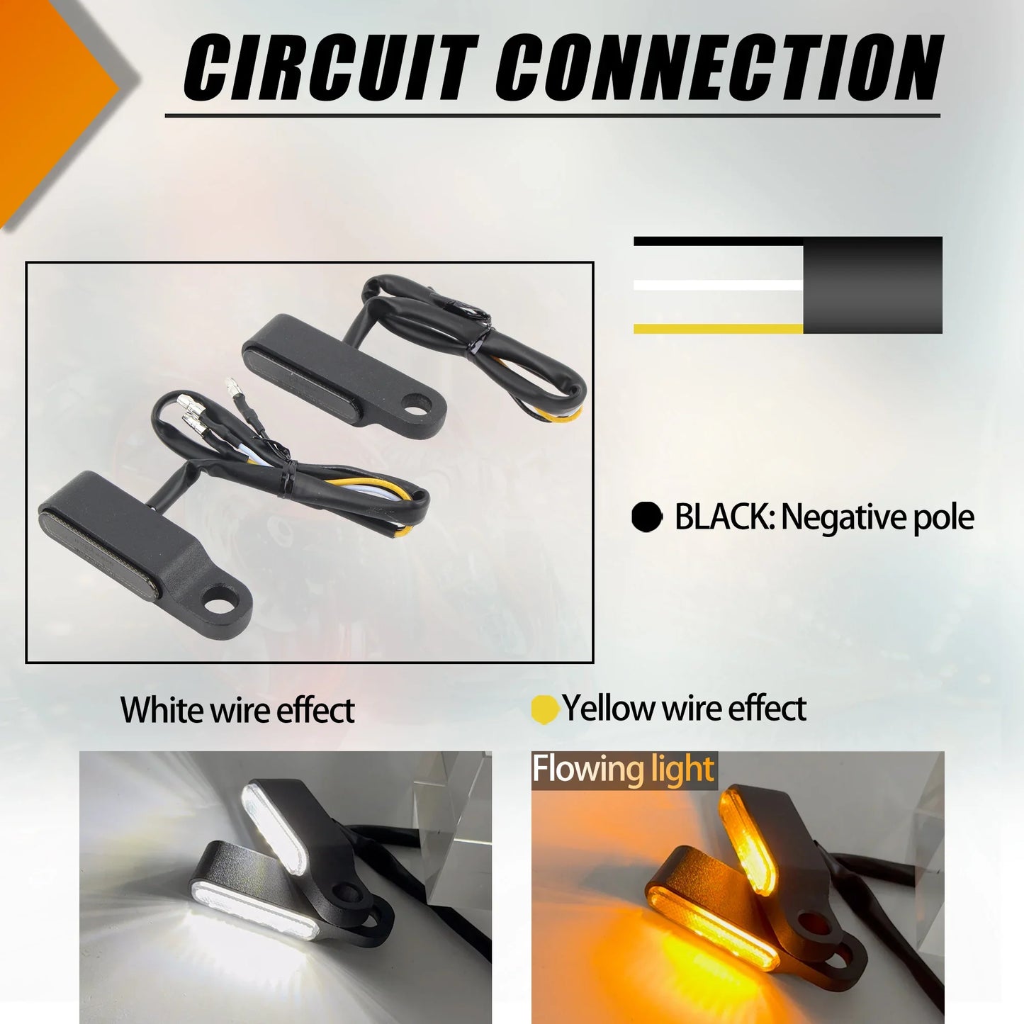 12V Mini 6 LED E24 Motorcycle Turn light Taillight Handle Bar Direction Warning Indicator Bumper Motocross Flash Side Lamp