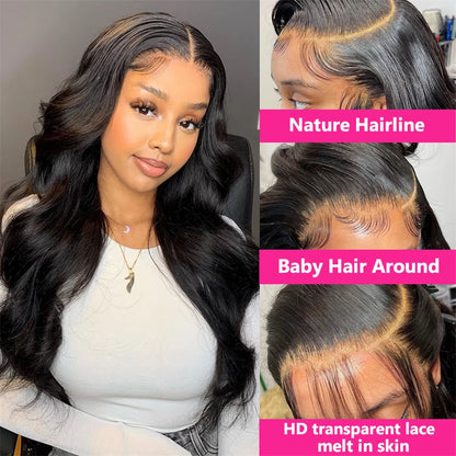 Body Wave Lace Front Wig 13x4 13x6 30 32 34 36 38 Inch 4x4 Lace Closure Wig Gluless Transparent Human Hair Lace Frontal Wig Sale