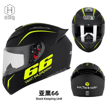 New Bluetooth motorcycle helmet for men and women, full coverage, anti-fog, full face motorcycle helmet