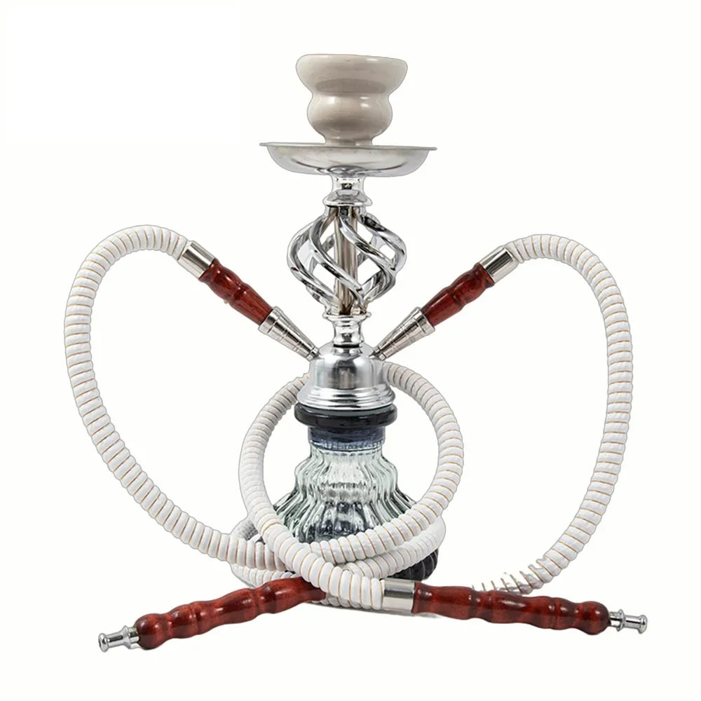 Glass Complete Shisha Hookah Set with Ceramic Bowl Tongs Hookah Hose Shisha Nargile Sheesha Narguile Chicha Water Pipe Hookah
