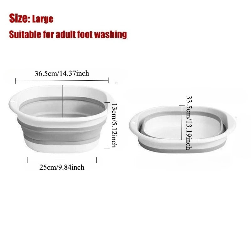 Folding Bowl Foot Bath Portable Wash Basin for Travel Silicone Folding Bowl Pedicure Tubs Foldable Basin Portable Foot Bath