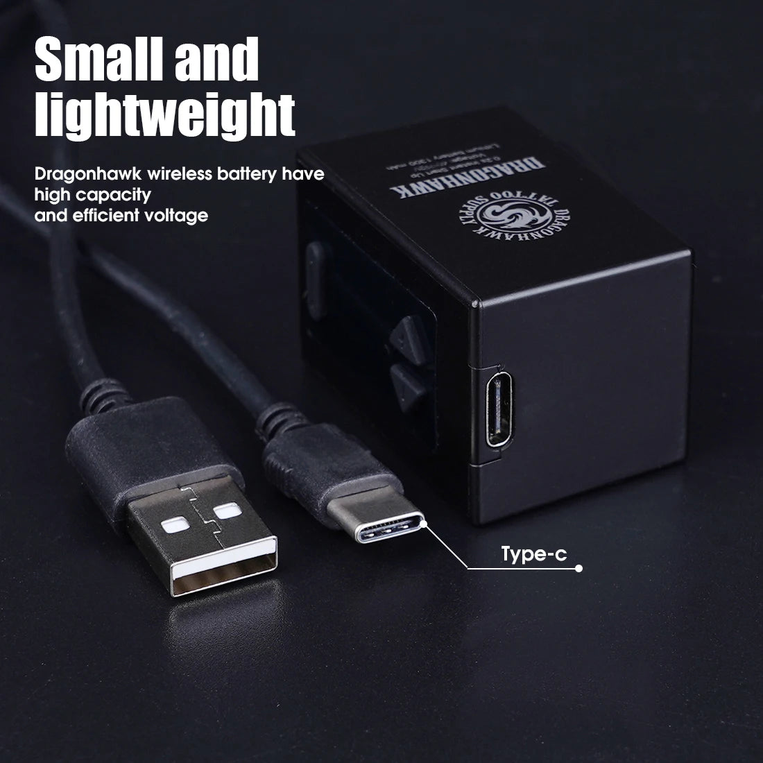 Mast K2 Wireless Tattoo Machine 3.5mm Stroke 1300mAh with Dragonhawk Battery for Beginner or Pro Studio Supplies