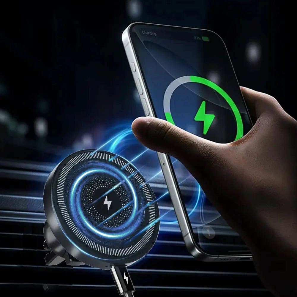 Car For Magsafe 30W Wireless Charger Air Vent Phone Holder Stand For iPhone 17~12 Samsung Xiaomi Fast Charging Cellphone Bracket
