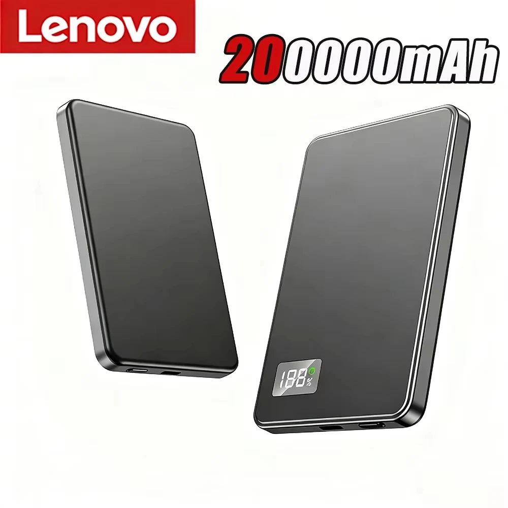 Lenovo 500000mAh Wireless Magnetic Power Bank PD22.5W Super Fast Charging External Battery for Magsafe For iPhone Huawei Samsung
