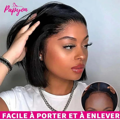 2026 NEW Short Bob Wigs Straight Glueless Wig Ready To Wear  Wigs Pre Cut Elastic Drawstring Upgraded No Glue Lace Air Wig