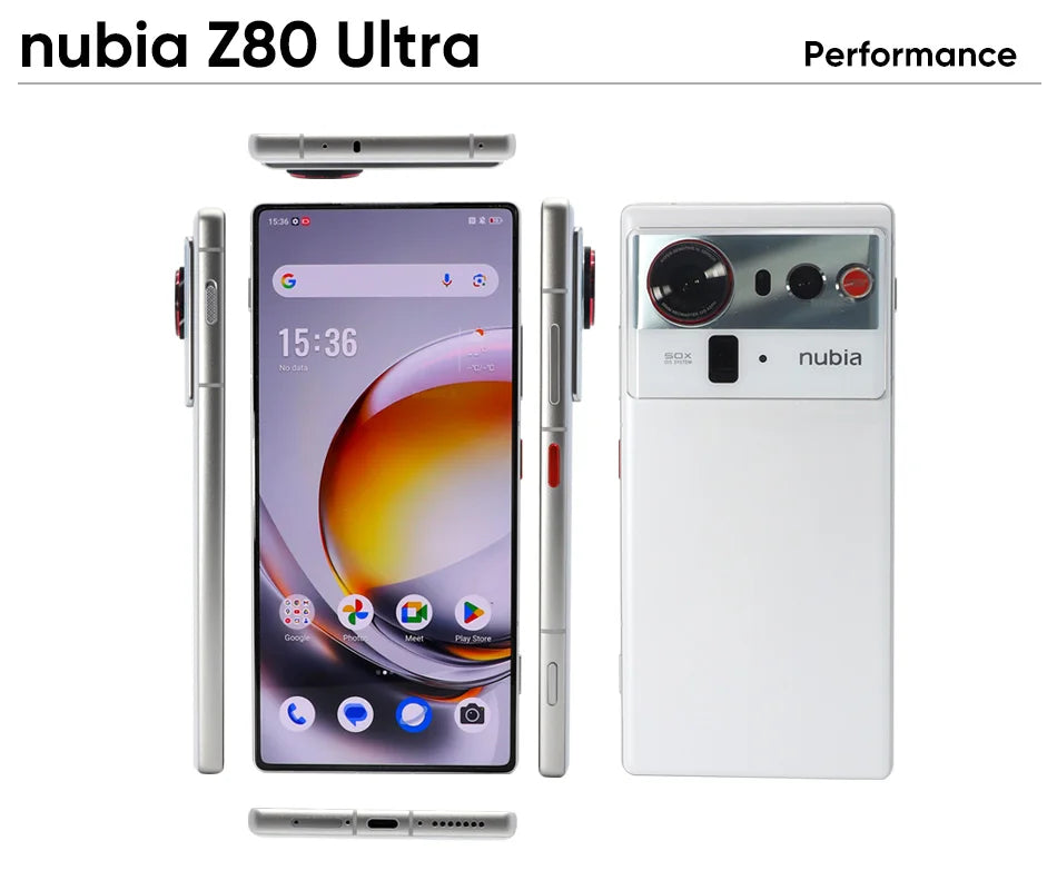 nubia Z80 Ultra 5g Smartphone Global Version Snapdragon 8 Elite Gen 5 6.85'' 144Hz Oled Display 7200Mah 90W Fast Charging 64Mp