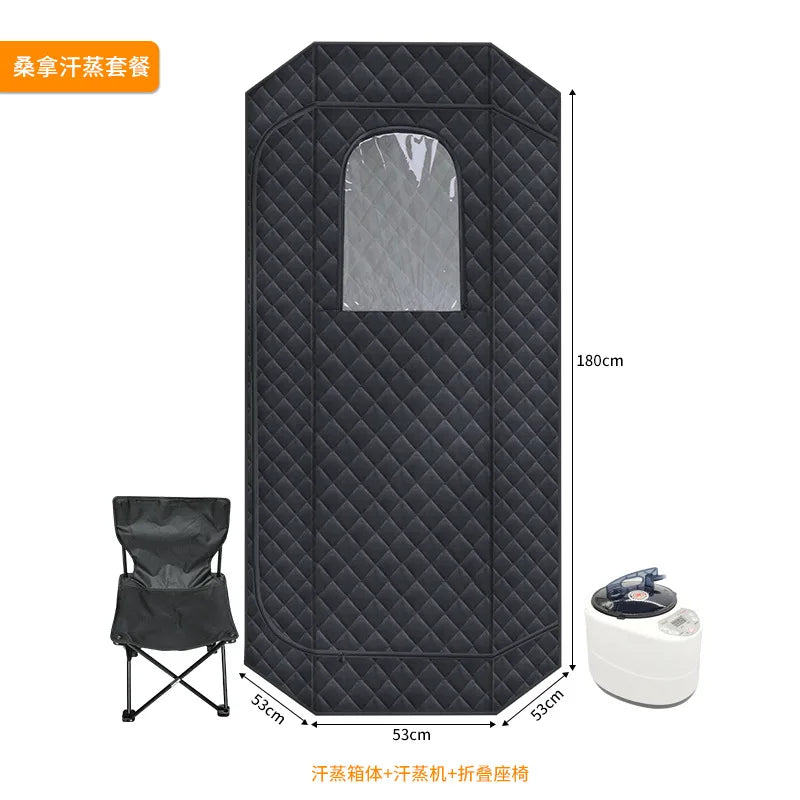 Sauna Room Sweat Steamer Box Household Mobile Folding Sauna Box Sweating Fumigation Dry Steaming Wet Steaming