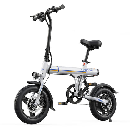 VIPDRIVE Zypho Adult Electric Bike, 500W peak motor, 36V 7.8Ah battery, 14"Tire Commuter E-Bike,20MPH,UL2849, 1-Year Warranty