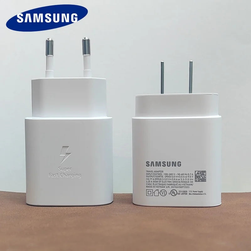 SAMSUNG 25W Charger 45W Adapter PD Type C Super Fast Charging Samsung Galaxy S26 S25 S24 S23 S22 Ultra A54 A34 Power Chargeur EU