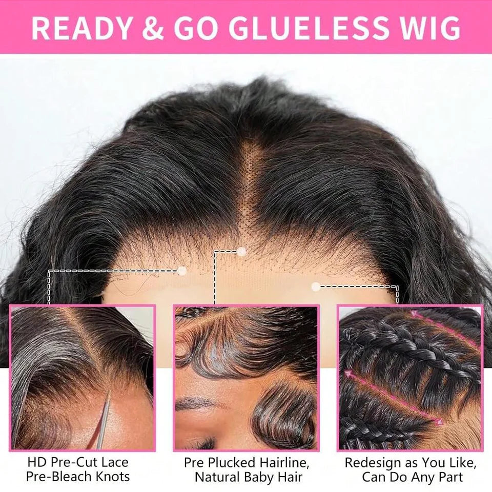 100% Human Hair 13x6 HD Deep Wave Lace Frontal Wigs 13x4 Water Curly 5x5 Glueless Lace Front Wig 30 40 Inch
